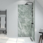 Panneau mural de douche en composite - feuille de pierre et ciment - 90 x 210 cm - ice green 90 Aurlane - FAC690
