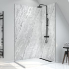 Panneau mural de douche en composite - feuille de pierre et ciment - 120 x 210 cm - ice lunar 120 Aurlane - FAC693