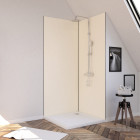 Lot de 2 panneaux muraux ivoire 90x210 cm - profilés de jonction et finition noirs - wall' it Aurlane - FAC718