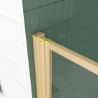 Pare-baignoire pivotant 2 volets or brossé - verre trempé 4mm - duplo Aurlane - FAC742