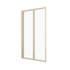 Pare-baignoire pivotant 2 volets or brossé - verre trempé 4mm - duplo Aurlane - FAC742