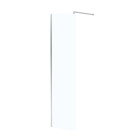 Paroi de douche en verre trempé 5 mm - finition chromé - Dimensions au choix