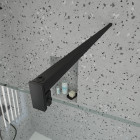 Paroi de douche en verre trempé 5 mm - finition noire - Dimensions au choix