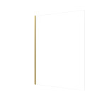 Paroi de douche à l'italienne 140x200 cm verre trempé 8 mm - finition or brossé - freedom 2 gold Aurlane - FAC916