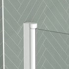 Pare-baignoire rabattable 70x130cm - profilé blanc mat - verre trempé 4mm - elementary Aurlane - FAC925