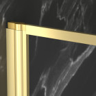 Pare baignoire rabattable 80x140cm - finition or doré brossé - goldy contouring screen