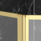 Pare baignoire avec volet pivotant 70+30x130cm - finition or doré brossé - goldy contouring screen