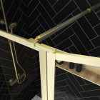 Paroi de douche avec volet pivotant 100+40x200 cm - finition or doré brossé - goldy contouring Aurlane - FAC962