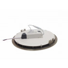 Downlight dalle led extra plate ronde alu 12w - couleur eclairage : blanc neutre 4000k - 5500k