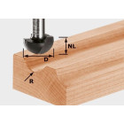 Fraise à gorge creuse HW avec queue de 8mm FESTOOL HW S8 R6,35 - 490984