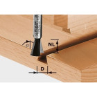 Fraise à queue d'aronde HW avec queue de 8mm FESTOOL HW S8 D14,3/13,5/15° - 490990