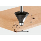 Fraise à chanfreiner HW avec queue de 8 mm FESTOOL HW S8 D36/45° - 491025