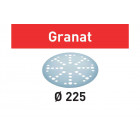 Abrasif d225 granat festool pour ponceuse planex - grain 40 - 25 pièces - 499634