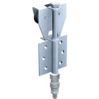 Monture intermédiaire fixation sur plat, 2 galets en polyamide montés sur cage à rouleaux - Force 50 kg - Profil associé : 40 x 6 - MANTION - BOB50