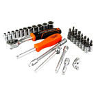 Coffret serrage cliquet 1/4 et tournevis 32 pièces, fidex-800002