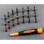 Coffret tournevis de précision, 21 embouts vissage, fidex-801011