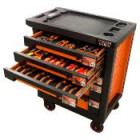 Servante d'atelier 6 tiroirs équipée 47 outils dans 9 modules, fidex-810479