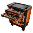 Servante d'atelier 6 tiroirs équipée 48 outils dans 6 modules, fidex-810482