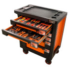 Servante d'atelier 6 tiroirs équipée 29 outils dans 6 modules, fidex-810485