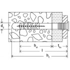 Cheville clou nf 6x40/10 fischer - boite de 100 - 513840