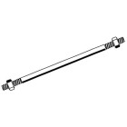 Entretoise filet acier zingué bichromaté 16 x 400 mm + 2 écrous torbel - g616402