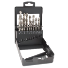 Coffret métal de 19 forets hss cobalt 5% riss - ø 1 à 10 x 0.5 mm - co19v3075ac
