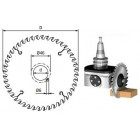 Lame d'inciseur conique industriel freud - ø200 4,5-5,7/3 al65 z36 conique - f03fs02714 -li25m45pi3