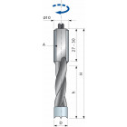 Mèche pour perçages multiples avec araseurs arrondis FREUD - Ø6 H27/57,5 Q10x27 Z2 - F03FA02073 -PF04MD BA3