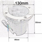 Spot extérieur encastrable sol led 5w ip65 80 ø130 - couleur eclairage au choix