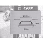 Spot encastrable led cob 7w 80 rond - couleur eclairage : blanc neutre 4000k - 5500k