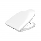 Abattant pour wc blanc - thermodur avec charnières en plastique déclipsable - simple white Aurlane - G3129150001