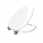 Abattant pour wc blanc - en mdf avec charnières métal réglables - moon Aurlane - G3143280001