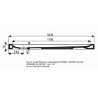 Receveur céramique GEBERIT Bastia - 120 x 80 - extra-plat à poser/encastrer - 00729200000001