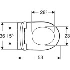 Pack wc suspendu à fond creux Renova GEBERIT - semi-caréné - Rimfree - avec abattant - 500.800.00.1