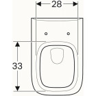 WC suspendu GEBERIT Renova Standard - Avec bride - 360x340x540 mm - 202150000