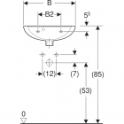 Lave-mains Bastia  blanc 45 cm - 00104500000