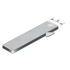Cale vitrage lrg.24mm l.80mm ep.3mm blanche