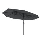 Parasol double 460 x 270 cm ombrelle extra large pour terrasse protection upf 50+ avec manivelle sans socle - Couleur au choix