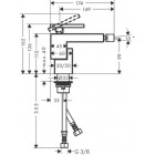 Mitigeur de bidet avec bonde push-open chromé - 46210000
