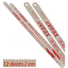 Lames des scie à métaux HSS 12 dents par cm - Lot de  50 lames