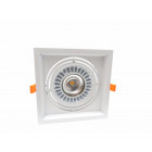 Downlight spot led cob carré orientable 20w 120 - couleur eclairage au choix