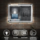 Miroir de salle de bain rectangulaire coutour led anti-buée - Dimensions au choix