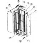 Baie de brassage b4 19" montée noir - 27u - 600x800 - 400 kg