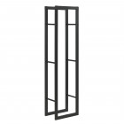 Porte-bûches robuste range-bûches solide support pour bois de chauffage rangement efficace pour intérieur extérieur acier laqué 40 x 150 x 25 cm noir 
