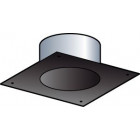 Plaque de finition tubage (rigide ou flexible) - Diamètre : 130 - Carrée 25 x 25 cm (section 35 x 35) - Couleur : BLANC