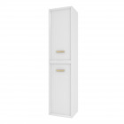 Colonne de salle de bain scandinave blanc a suspendre - h150xp25xl35cm - nordik basis