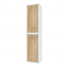 Colonne de salle de bain scandinave blanc a suspendre - h150xp25xl35cm - nordik naturlig