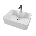 Vasque à poser rectangle en céramique - 48x37x13.5cm - rectangular