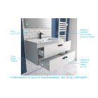Meuble salle de bain 80 cm monté suspendu h46xl80xp45cm - avec tiroirs, vasque et miroir - box-in 80 - Couleur au choix