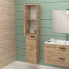 Colonne de douche en mélaminé décor bois 25x30x150cm - box-in column Aurlane - LAV668